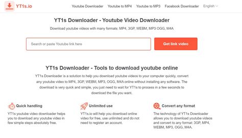 YT1s can get video from all listed websites.